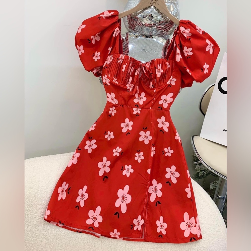 Floral Poplin Dress Size S